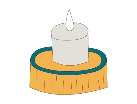 Christmas Candle Vector Illustration