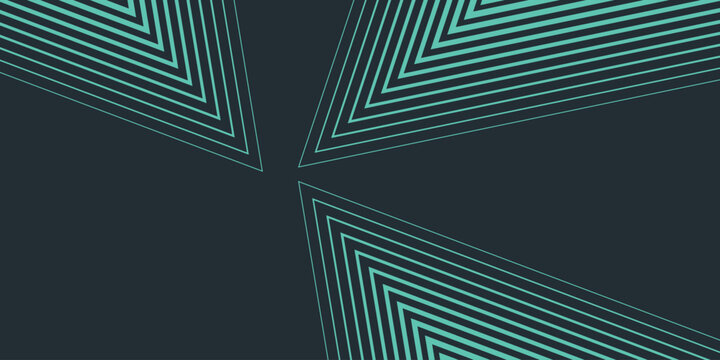 Creative abstract background with glowing neon green lines. Sporty design with elegant minimalist arrow style line elements. Trendy sports concept. Vector.