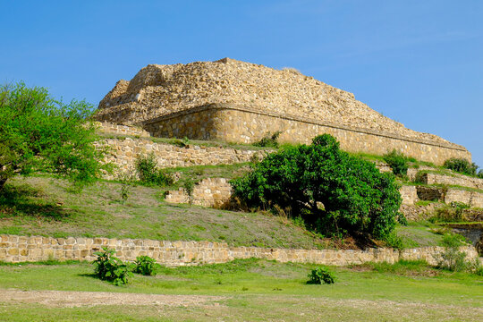 Stone Pyramid Landscape at Monte Alb&aacute;n