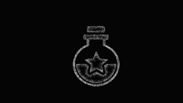 Sketch experience potion icon animation - smooth progressive reveal