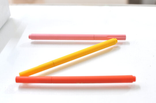 colorful alphabet markers pentel pen ballpen letters