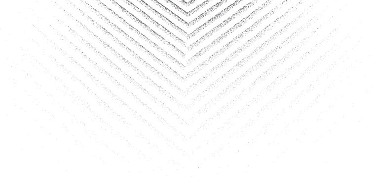 Concentric v shape pattern formed by gray dots on white background texture