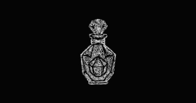 Sketch philosophers stone bottle icon animation - smooth progressive reveal