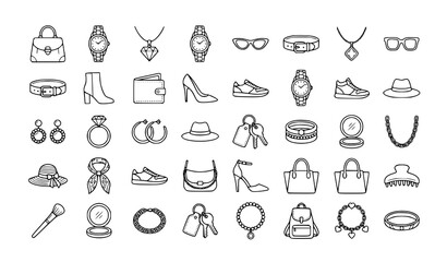 Young Lifestyle Outline Icons Set with Youth Activities People Relationships and Nature Symbolsyoung, youth, teenager, people, lifestyle, icon, outline, vector, set, collection, baby, kangaroo, bicycl © Yeasin