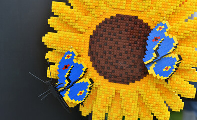 Naklejka premium Lego sunflowers 