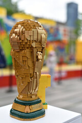 Naklejka premium Lego cup. FIFA cup. Football