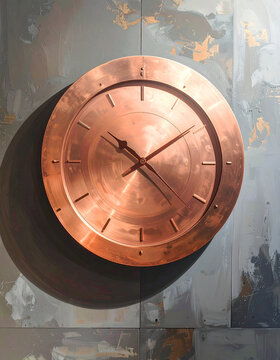 Copper wall clock