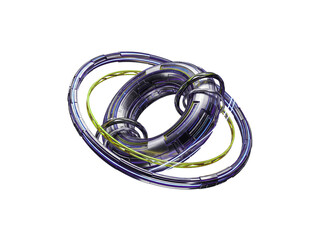 Fototapeta premium Futuristic cyber ring structure