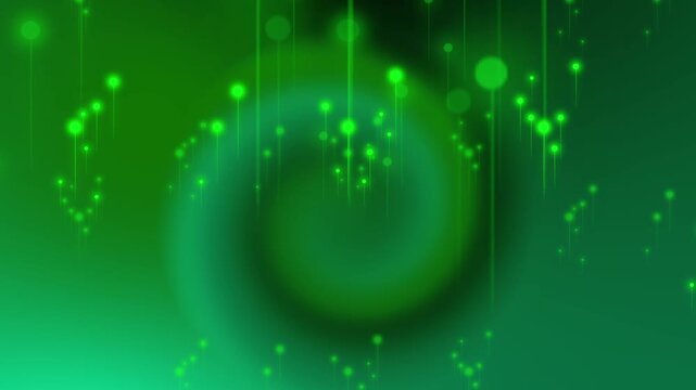  abstract green glowing background with light particles for bio tech themes. 