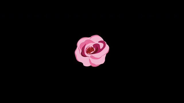 Floral Elegant Green Blooming Flower Blossom Organic Motion Animation