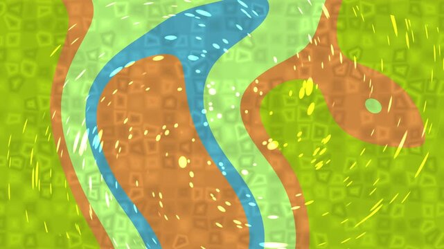 Abstract background with flowing organic shapes and a textured green pattern.