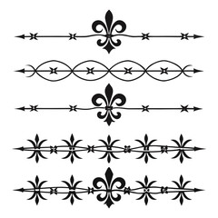 Barbed wire and fleur de lis dividers. © yeasin
