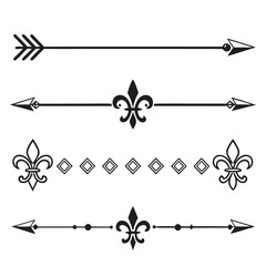 Decorative arrow and fleur de lis divider. © yeasin