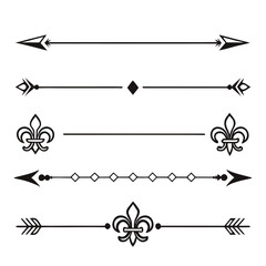 Set of vintage ornamental dividers and separators. © yeasin