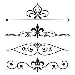 Decorative filigree dividers and royal ornaments. © yeasin