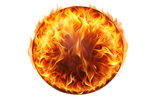 fire ball isolated on white background