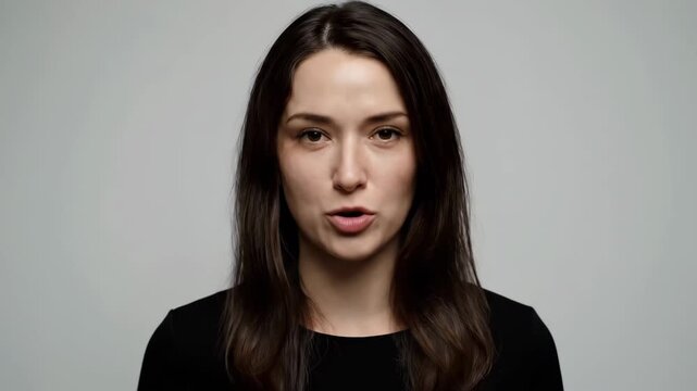 Close-up footage of women speaking from the front, close-up of women speaking from the front