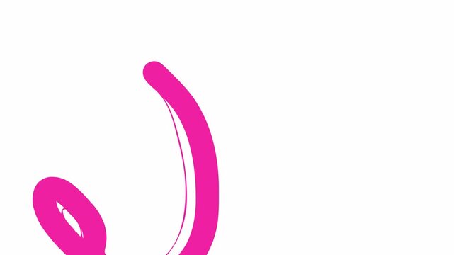 Curved Abstract Shape Animation with Alpha Channel 4K Seamless Loop