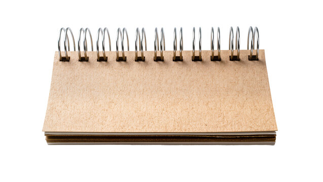 Kraft paper spiral notebook with metal rings