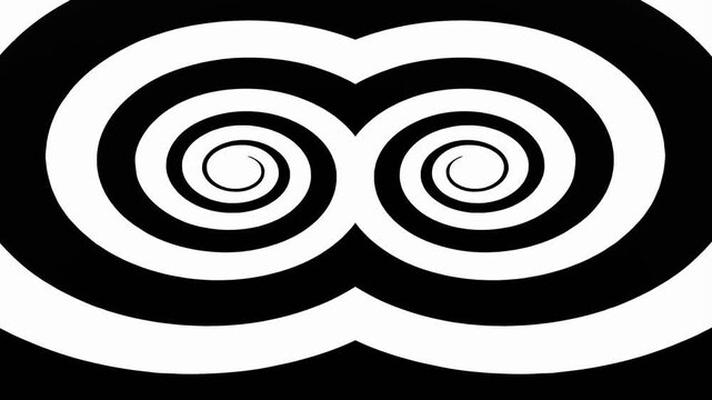 endless hypnotic spiral on black background