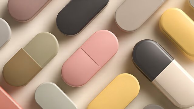 pastel makeup foundation swatches on neutral background