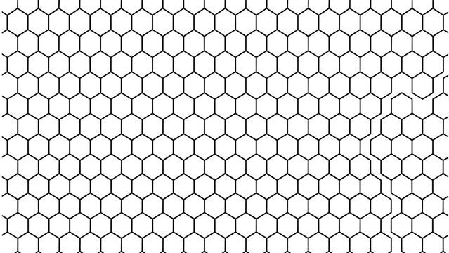 Seamless pattern of a honeycomb grid geometric hexagonal texture background vector illustration of a repeating honeycomb structure