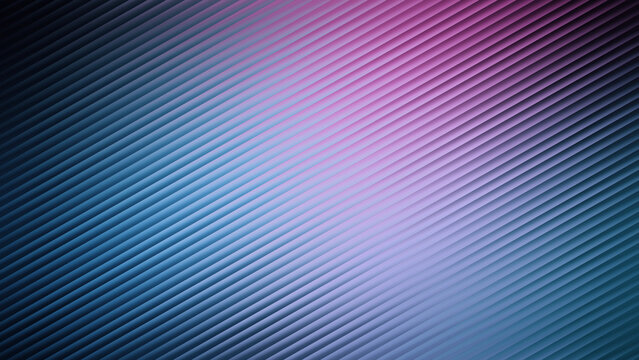 Abstract iridescent ribbed glass background in pastel pink and blue gradient tones with diagonal wave texture and glossy light reflection, perfect for modern vaporwave tech design or minimal luxury vi