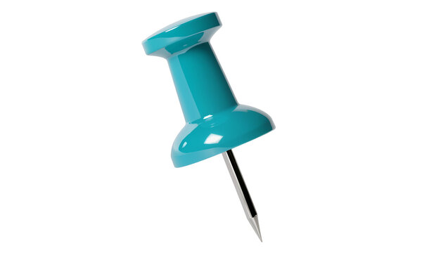 Turquoise pushpin with metal pin