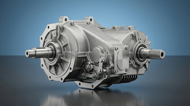 Industrial variable transmission 3D render, adjustable ratio transmission system, variable speed powertrain, adaptive torque control assembly