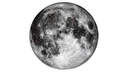 Full moon surface with craters and maria © Laura