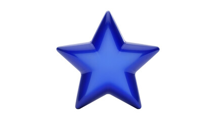 Fototapeta premium Shiny blue five-pointed star shape