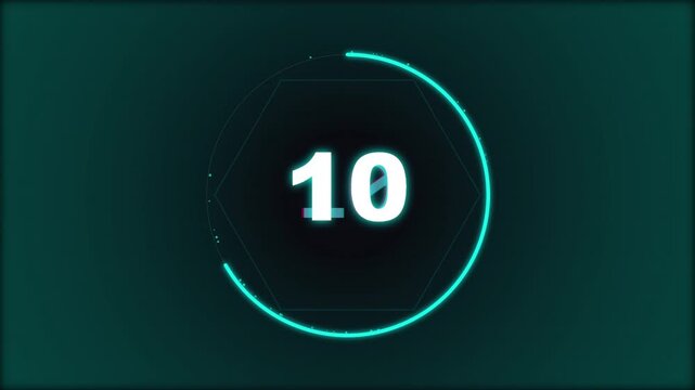 Countdown timer graphic with number thirteen displayed inside circle