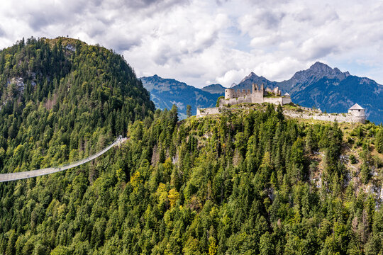 Ehrenberg Castle and Highline 179 suspension bridge in Tyrol