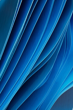Layers of wavy blue cloth