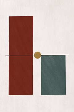 Minimalist geometric abstract art showing balance and harmony