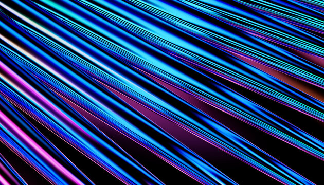 Abstract glowing neon blue and pink diagonal line background