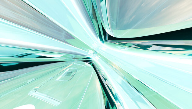 Abstract dynamic futuristic crystal glass texture background