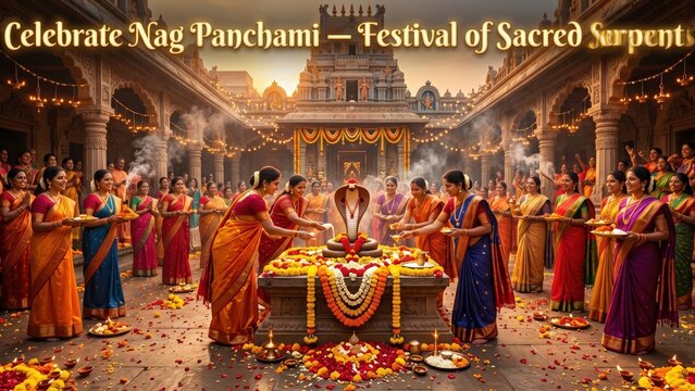 Celebrate Nag Panchami &ndash; Sacred Serpent Festival Banner