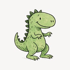 Obraz premium Cute cartoon dinosaur illustration