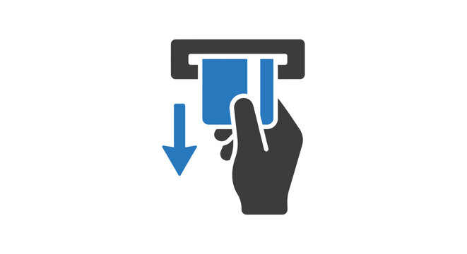Card transaction icon representing electronic payment and access control in colored style