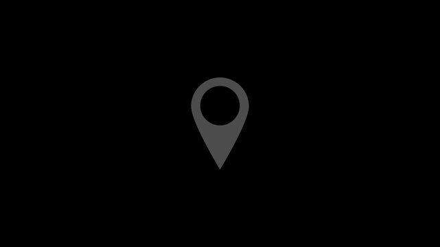White location. New  animation Block  background, location icon animation