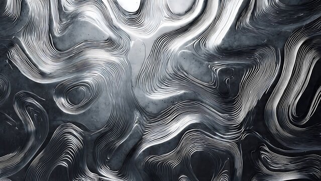 dramatic black and white mercury texture with flowing liquid metal effect