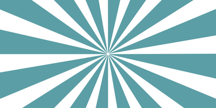 A graphic representation of teal and white rays emanating from a central point, creating a dynamic sunburst or starburst effect.