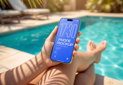 Tropical Lifestyle Phone Screen Mockup