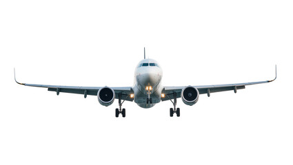Commercial airplane with engines and landing gear visible © Paul