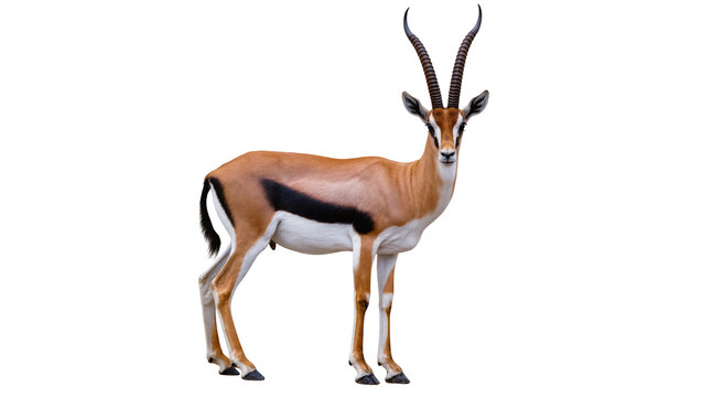 Thomson s gazelle with curved horns and black flank stripe
