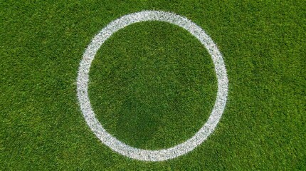 Obraz premium White circle on grass