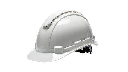 Fototapeta premium White vented hard hat for construction and safety