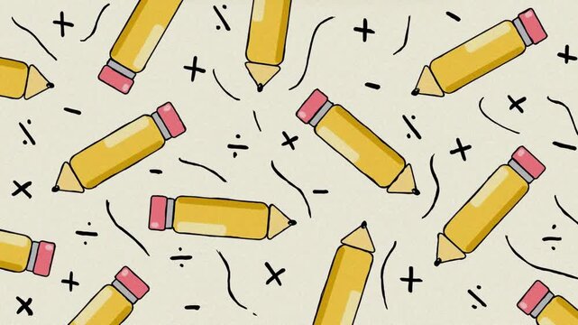 Hand Drawn Back to School Pencil Background