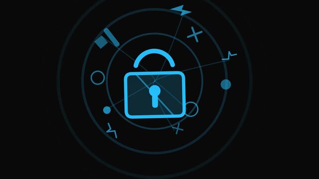 Minimal Network Vulnerability Locked Padlock Looping Signal 167